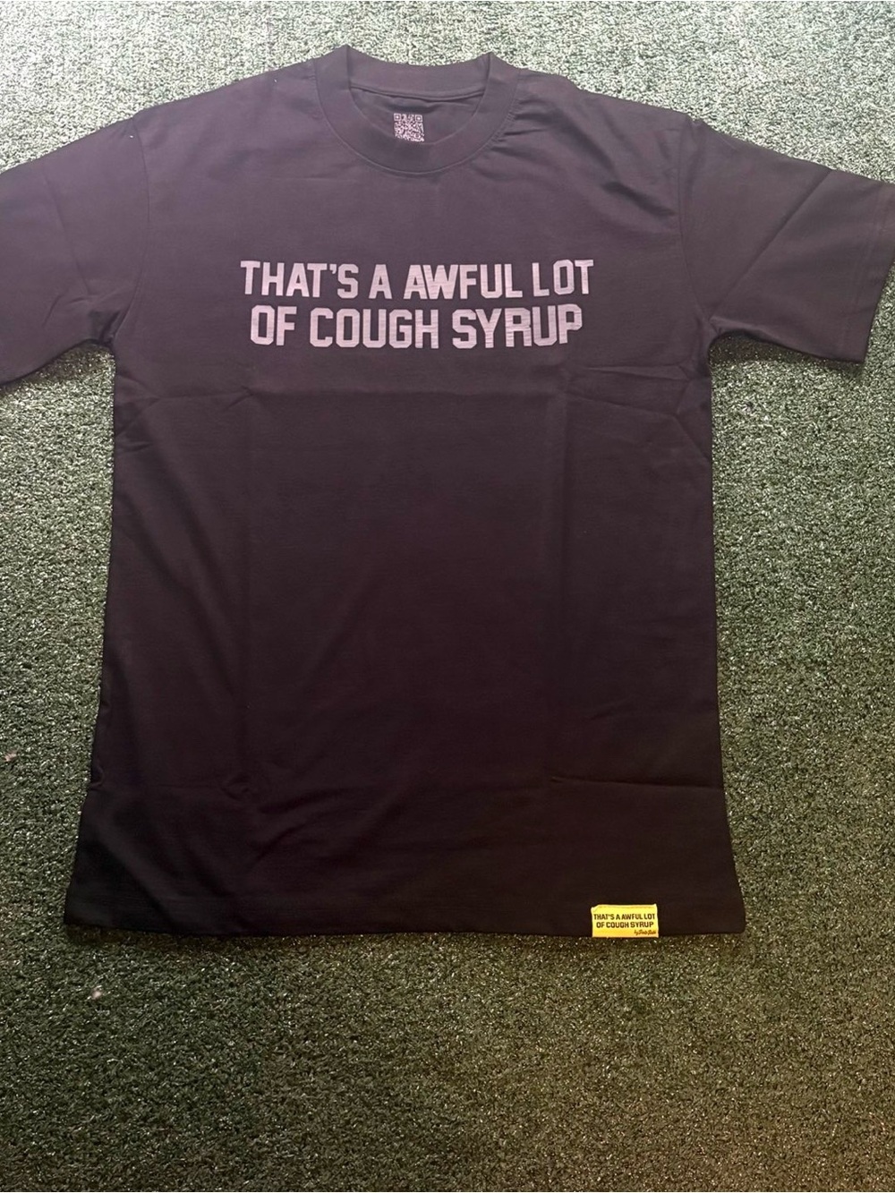 Others Follow Black Short-Sleeve Tee with Pink Text